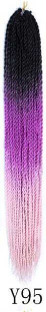 QP hair Ombre Senegalese Twist Hair Crochet braids 24 inch 30 Roots/pack Synthetic Braiding Hair Crotchet hair
