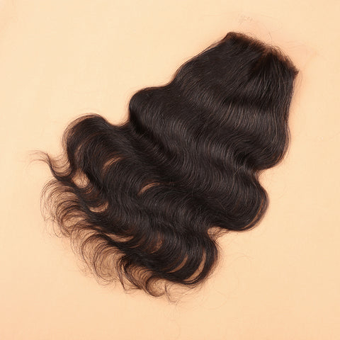 7A Best Virgin Brazilian Closure Body Wave Brazilian Lace Closure Bleached Knots Closures Free/2/3Part Virgin Human Hair Closure