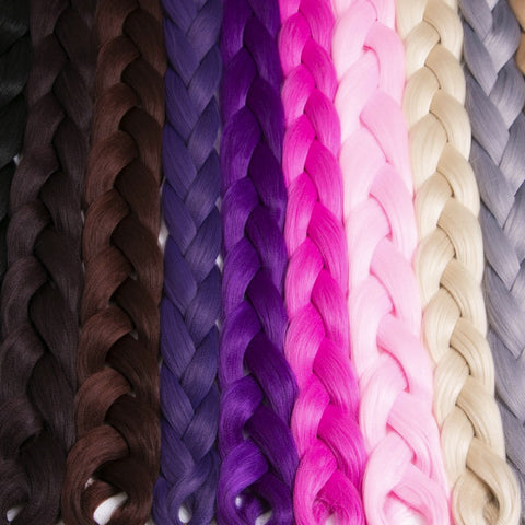 solid color braiding hair  one piece 82 inch Synthetic High Temperature Fiber 165g  pure color Braid Hair Extensions free shipping