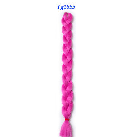 solid color braiding hair  one piece 82 inch Synthetic High Temperature Fiber 165g  pure color Braid Hair Extensions free shipping