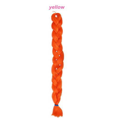 solid color braiding hair  one piece 82 inch Synthetic High Temperature Fiber 165g  pure color Braid Hair Extensions free shipping