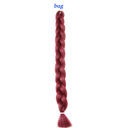 solid color braiding hair  one piece 82 inch Synthetic High Temperature Fiber 165g  pure color Braid Hair Extensions free shipping