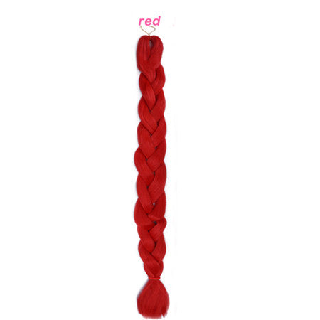 solid color braiding hair  one piece 82 inch Synthetic High Temperature Fiber 165g  pure color Braid Hair Extensions free shipping