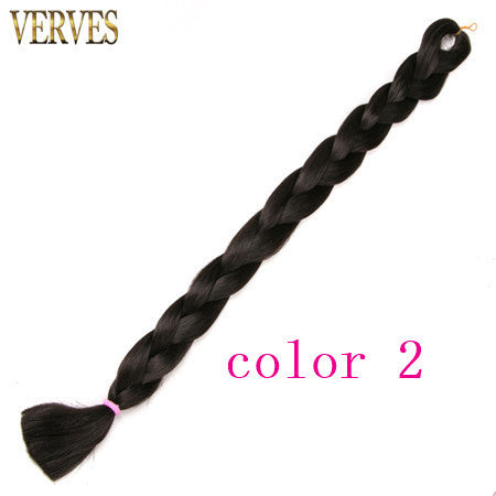 solid color braiding hair  one piece 82 inch Synthetic High Temperature Fiber 165g  pure color Braid Hair Extensions free shipping