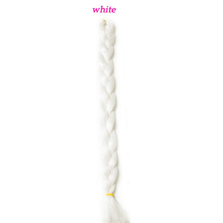 solid color braiding hair  one piece 82 inch Synthetic High Temperature Fiber 165g  pure color Braid Hair Extensions free shipping