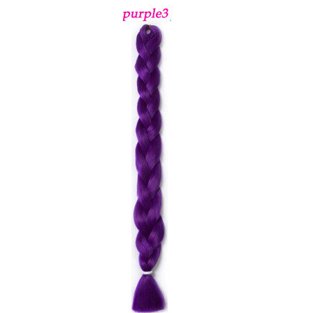 solid color braiding hair  one piece 82 inch Synthetic High Temperature Fiber 165g  pure color Braid Hair Extensions free shipping