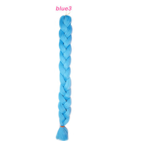 solid color braiding hair  one piece 82 inch Synthetic High Temperature Fiber 165g  pure color Braid Hair Extensions free shipping