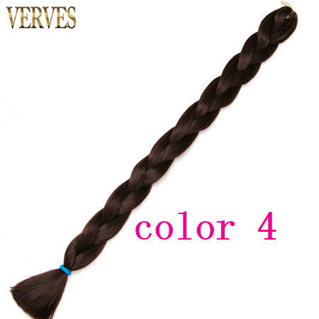 solid color braiding hair  one piece 82 inch Synthetic High Temperature Fiber 165g  pure color Braid Hair Extensions free shipping