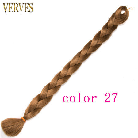 solid color braiding hair  one piece 82 inch Synthetic High Temperature Fiber 165g  pure color Braid Hair Extensions free shipping