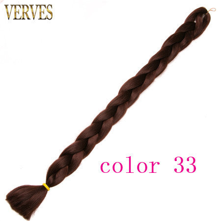 solid color braiding hair  one piece 82 inch Synthetic High Temperature Fiber 165g  pure color Braid Hair Extensions free shipping