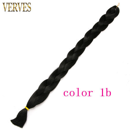 solid color braiding hair  one piece 82 inch Synthetic High Temperature Fiber 165g  pure color Braid Hair Extensions free shipping