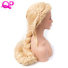 Cosplay wig  Princess 3X Braided Extra Long 140cm Blonde Color Synthetic long briad Wig