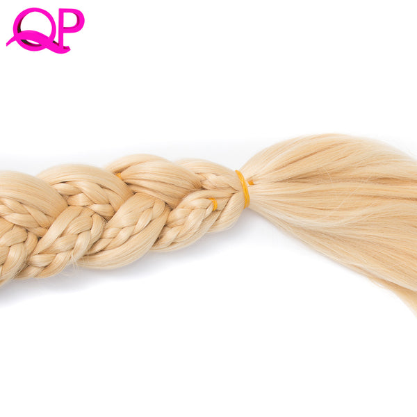 Cosplay wig  Princess 3X Braided Extra Long 140cm Blonde Color Synthetic long briad Wig