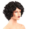 short Synthetic Wigs For Black Women Bob Style Curly Synthetic Lace Front Wig Side L Part With Natural Hairline