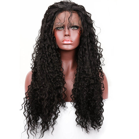 Afro Kinky Curly Lace Front Natural Fiber Hair Wig For Black Women Heat Resistant Synthetic Lace Front Wig With Baby Hair