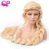 Cosplay wig  Princess 3X Braided Extra Long 140cm Blonde Color Synthetic long briad Wig