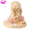 Cosplay wig  Princess 3X Braided Extra Long 140cm Blonde Color Synthetic long briad Wig