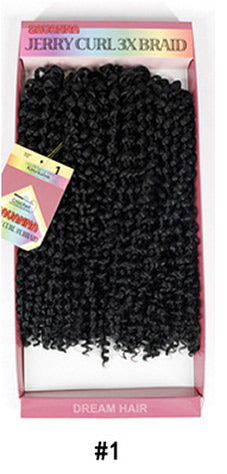 Qp hair jerry curly 3x braid Hair Extensions Black Brown Burgundy Ombre Crochet Braids Synthetic Braiding Hair 10 inch