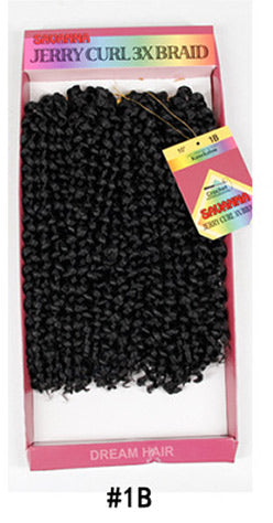 Qp hair jerry curly 3x braid Hair Extensions Black Brown Burgundy Ombre Crochet Braids Synthetic Braiding Hair 10 inch