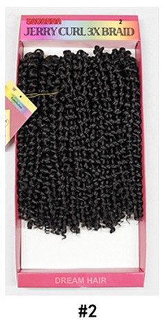 Qp hair jerry curly 3x braid Hair Extensions Black Brown Burgundy Ombre Crochet Braids Synthetic Braiding Hair 10 inch
