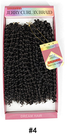 Qp hair jerry curly 3x braid Hair Extensions Black Brown Burgundy Ombre Crochet Braids Synthetic Braiding Hair 10 inch